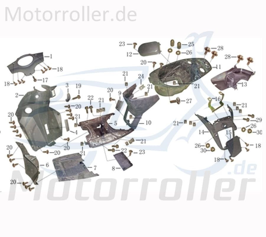 Jonway Galactica 2.0 Electro Abdeckung Lautsprecheröffnung 50ccm elektro 706891 Motorroller.de Kappe Deckel Schutz Verkleidung Platte Cover Blende