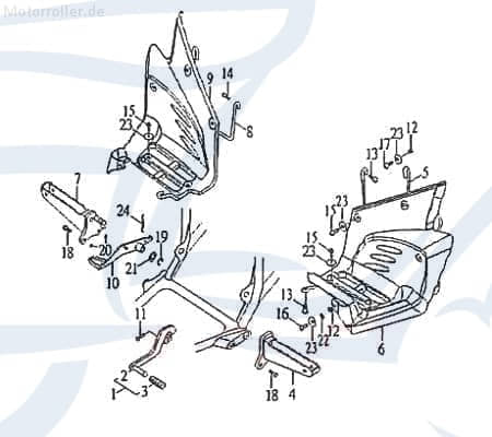 SMC Quad 250 Sechskantschraube Halter ATV 250ccm 4Takt 98935 Motorroller.de Befestigung Halterung Flachkopfschraube Sechskant-Schraube Bundschraube