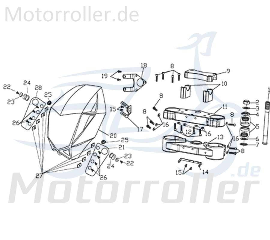 CPI Supermoto 125 DD Halter 125ccm 4Takt Y9B-24119-00-00 Motorroller.de Halterung Haltebügel Halteblech Halte-Blech Halte-Bügel 125ccm-4Takt Motorrad