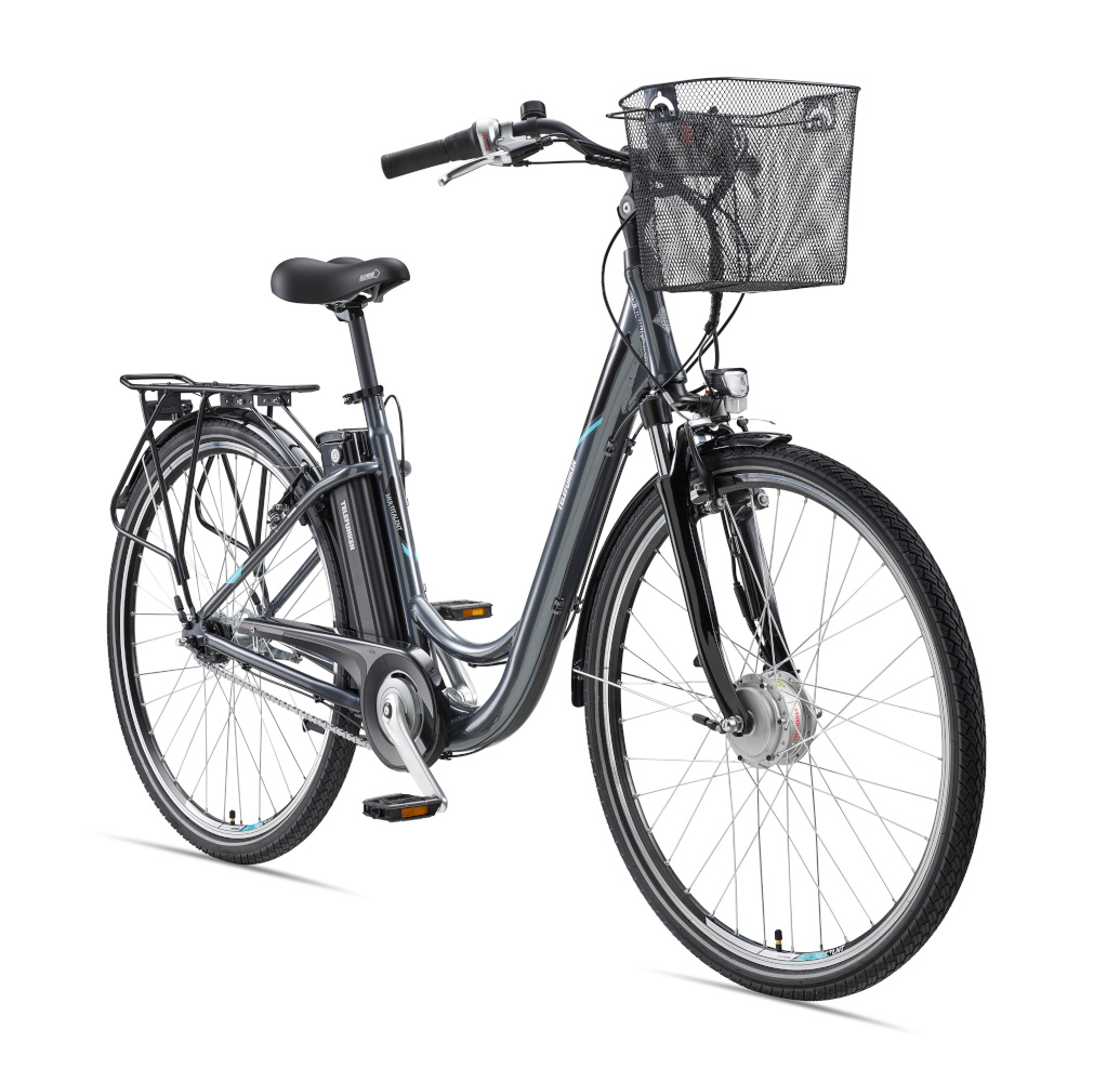 E-Bike Telefunken RC840 Multitalent Elektrofahrrad City-Pedelec anthrazit 28" RH 48cm E-Fahrrad Citybike