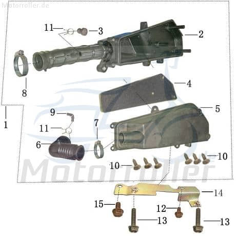 Schlauchschelle d=32-44mm 50ccm Daelim Klemme 125ccm 4Takt Motorroller.de Schlauchklemme Spannring Clip Klemmschelle Schlauchbinder Klemm-Schelle