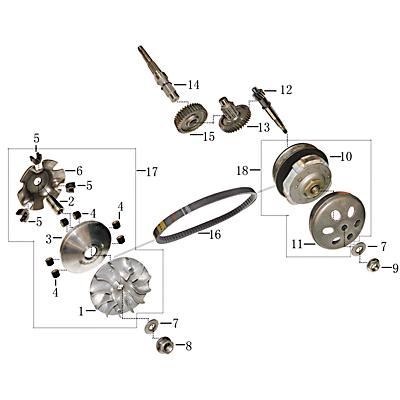 Kreidler Florett RMC-G 125 Kupplungsglocke 126mm 704373 704373 Motorroller.de Kupplungstrommel Kupplungsgehäuse 152QMI