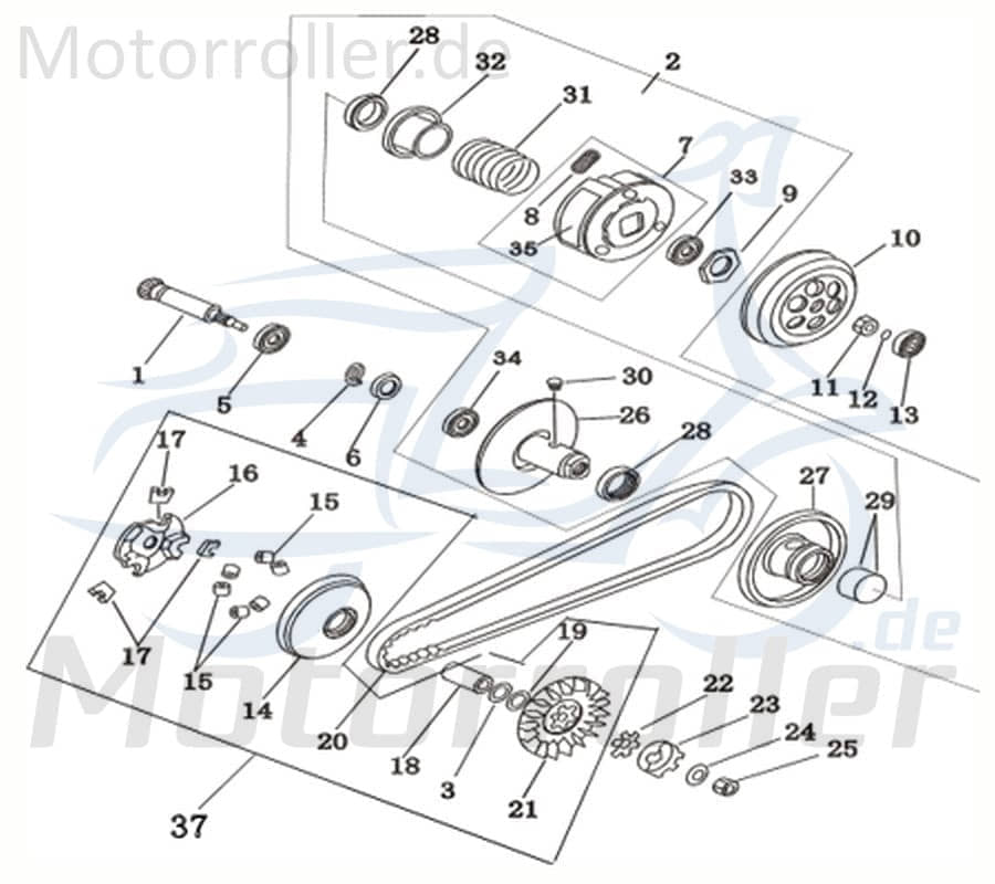 Kreidler Vabene 50 Distanzring 50ccm 2Takt 90A-12122-51-00 Motorroller.de Distanzbuchse Scooter SMC Ersatzteil Service Inpektion Direktimport