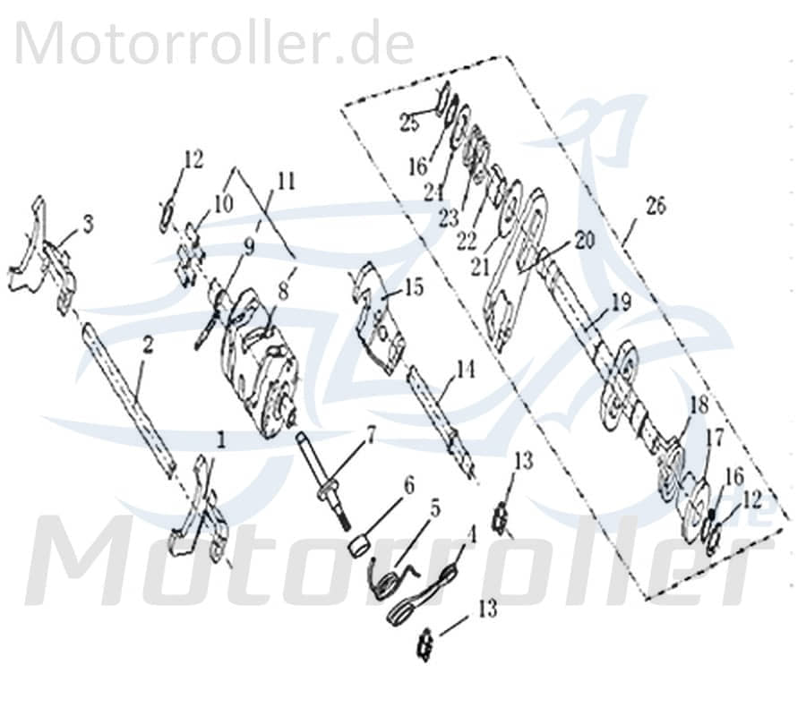 Hebel CPI SX 50 Supercross Hebelarm 1E40MB.05.05-02 Motorroller.de Betätigungshebel Hebelgelenk Hebel-Arm Motorrad Ersatzteil