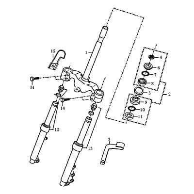 Stoßdämpfer vorn rechts kpl 360mm d=26mm 700484