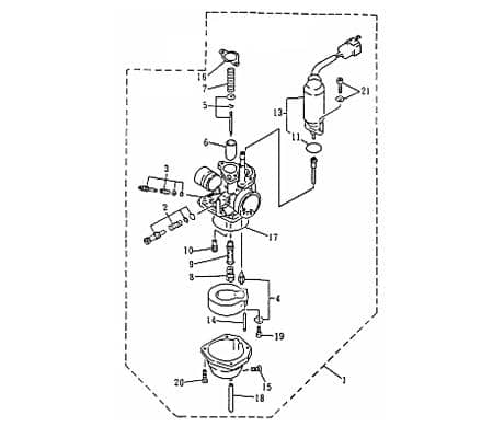 ZNEN Gasschieber mit Nadel Scooter 1610K-EQ5B-9009 Motorroller.de Vergasermembran Vergaserschieber Vergaser-Membrane Vergasermembrane Moped