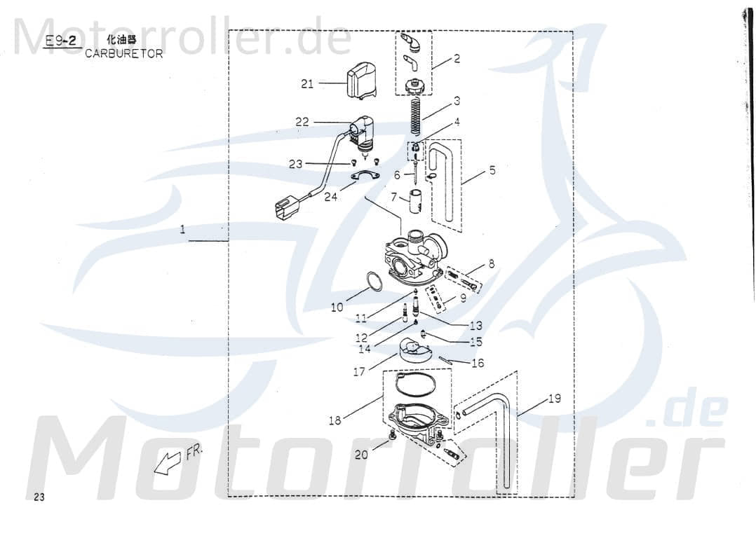 PGO Düsennadel Big Max 50 Vergasernadel Roller 50ccm 2Takt Motorroller.de Vergaser-Nadel Düsen-Nadel Gasschiebernadel Gasschieber-Nadel Scooter