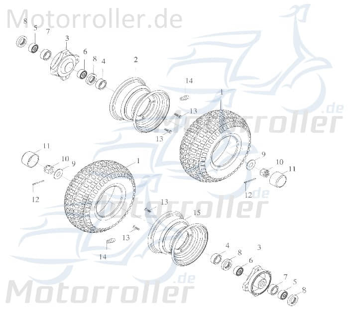 Adly Unterlegscheibe 16x40x5mm GK 125 U-Scheibe 125ccm 4Takt Motorroller.de Distanzhalter Washer Beilagscheibe Ausgleichsscheibe Distanz-Scheibe Buggy