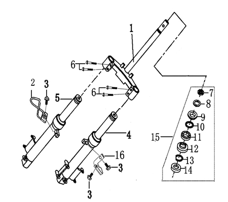 Baotian Rebell 50 Halter Bremsleitung 50ccm 2Takt BAO-504030-TAC-0000 Motorroller.de Halterung Haltebügel Halteblech Halte-Blech Halte-Bügel 1E40QMB