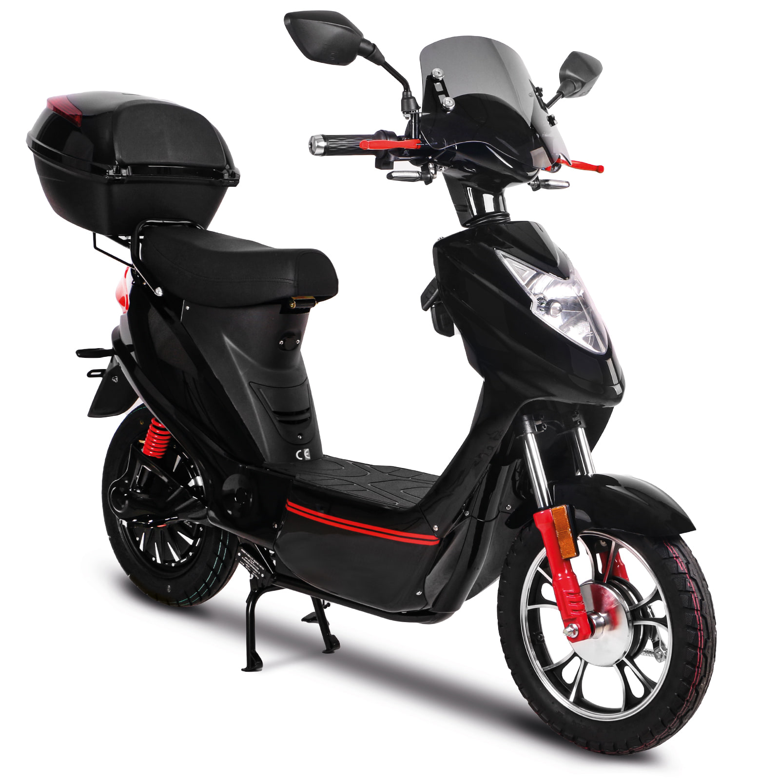 Elektroroller Scoody 45 HL schwarz 45 km/h 2000 Watt 60V-20Ah Lithium-Akku E-Roller E-Scooter Elektroscooter