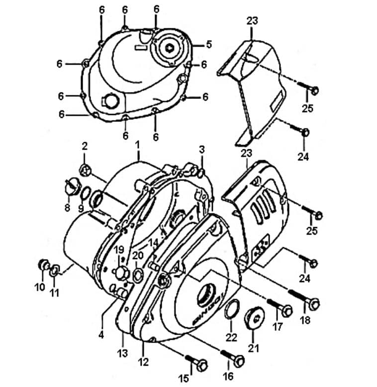 Kreidler DICE GS 125i/pro Lichtmaschinendeckel schwarz 781363 Limadeckel Abdeckung Cover Lichtmaschine Original