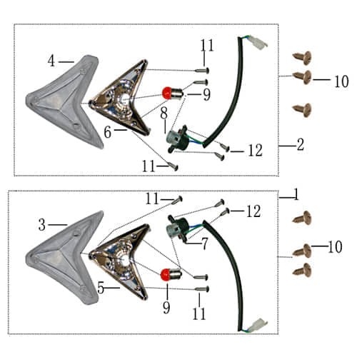 Blinker links vorn Rex Monaco 50 Signalleuchte 50ccm 4Takt Motorroller.de Blinklicht Blinkleuchte Fahrtrichtungsanzeiger Blinkleuchten Blinkerleuchte