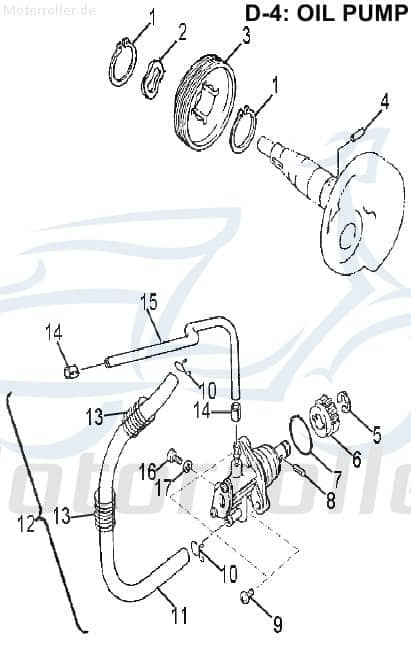 AEON Schneckenrad Ölpumpe Cobra 50 Quad ATV 50ccm 2Takt Motorroller.de Schneckengetriebe Schneckenantrieb Antriebsschnecke Minarelli liegend Revo 50