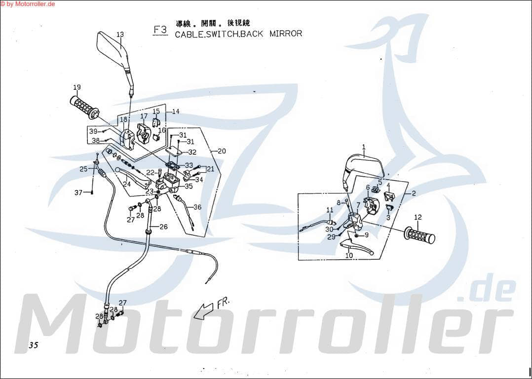 PGO Sechskantschraube Big Max 50 Befestigung 50ccm 2Takt Motorroller.de Halter Halterung Flachkopfschraube Sechskant-Schraube Bundschraube 50ccm-2Takt