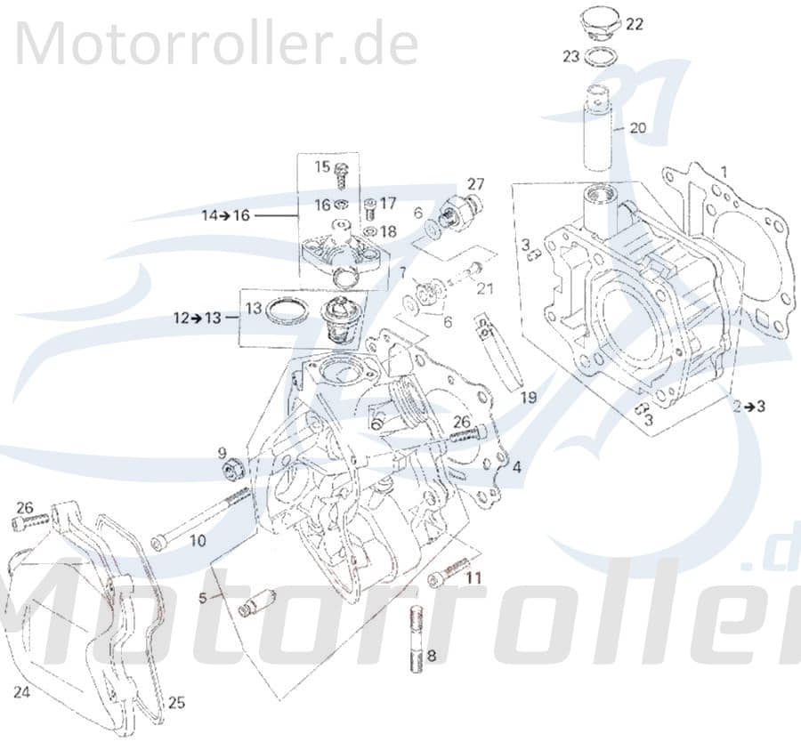 Adly Her Chee ATV 220 Crossroad Sentinel Kolben Kettenspannung 40546-179-000 Motorroller.de Steuerkettenspanner
