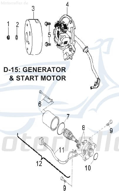 Aeon Cobra 50 Polrad Schwungrad 50ccm 2Takt 31110-151-000 Motorroller.de Generator Polradglocke Schwungscheibe Statorscheibe Schwung-Scheibe Außenrad