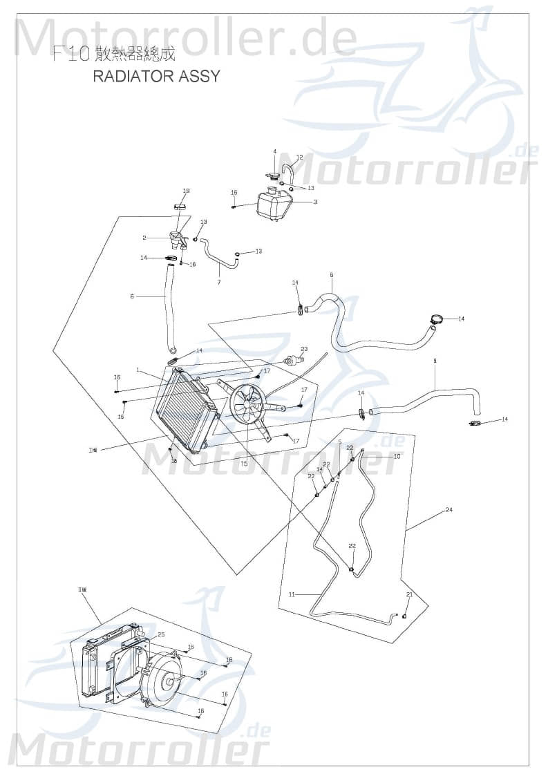 Wasserschlauch M250A010000 von PGO