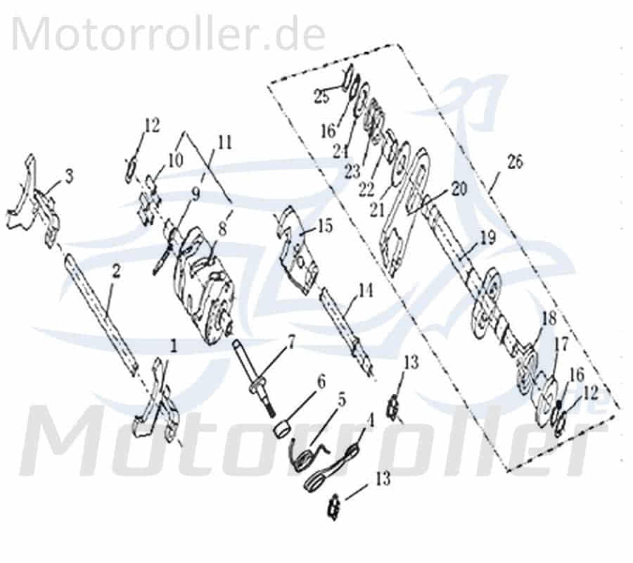 Schaltgabel Mitte Schaltklaue 733088