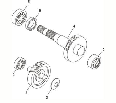 Zwischenwelle 13/52 Zähne 1E40QMB Rex Roller 50ccm 2Takt Motorroller.de Zahnradwelle Antriebszahnrad Endantrieb Sekundärübersetzung Scooter Ersatzteil
