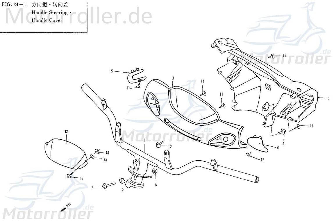 Sundiro Bundschraube XDZ 50 A Phoenix Roller 50ccm 2Takt Motorroller.de Maschinenschraube Flanschschraube Flansch-Schraube Maschinen-Schraube Scooter