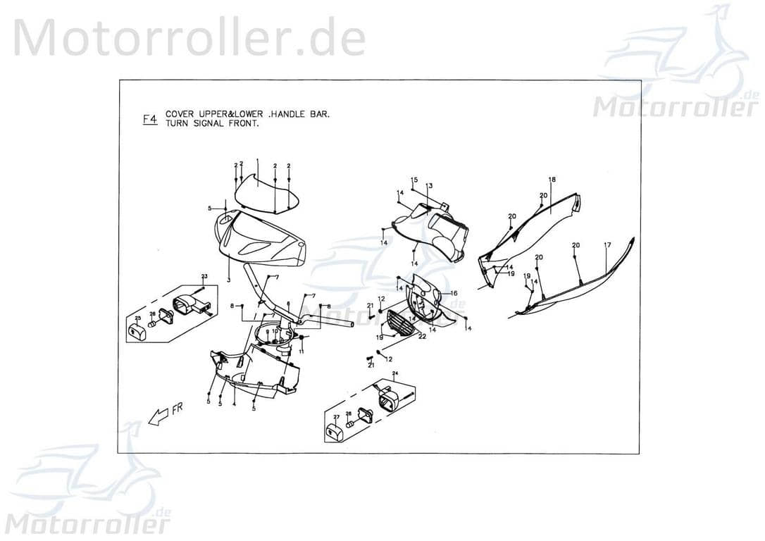 Lenkerverkleidung unten dunkelgrau (76) C1614003760