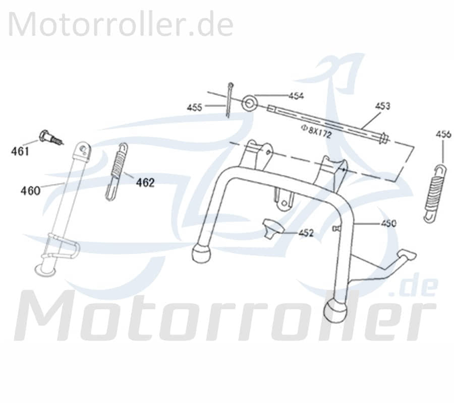 Kreidler Flory 50 125 Classic Feder Seitenständer 740161 Ständerfeder Motorroller Scooter Roller