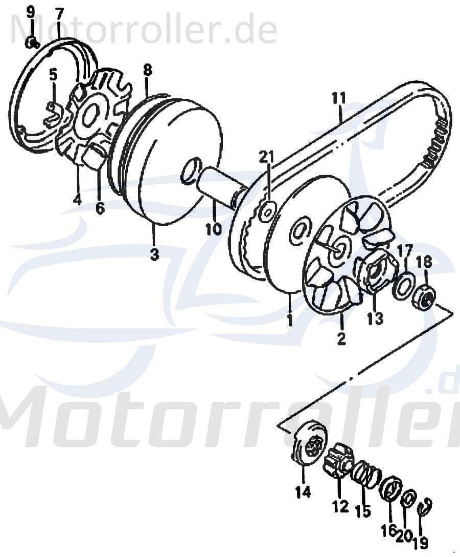 Kreidler Florett RMC 50F Buchse 34,6mm 50ccm 2Takt 87484 Motorroller.de Hülse Distanzhülse Lagerbuchse Distanz-Hülse Distanzbuchse Passhülse Motorrad
