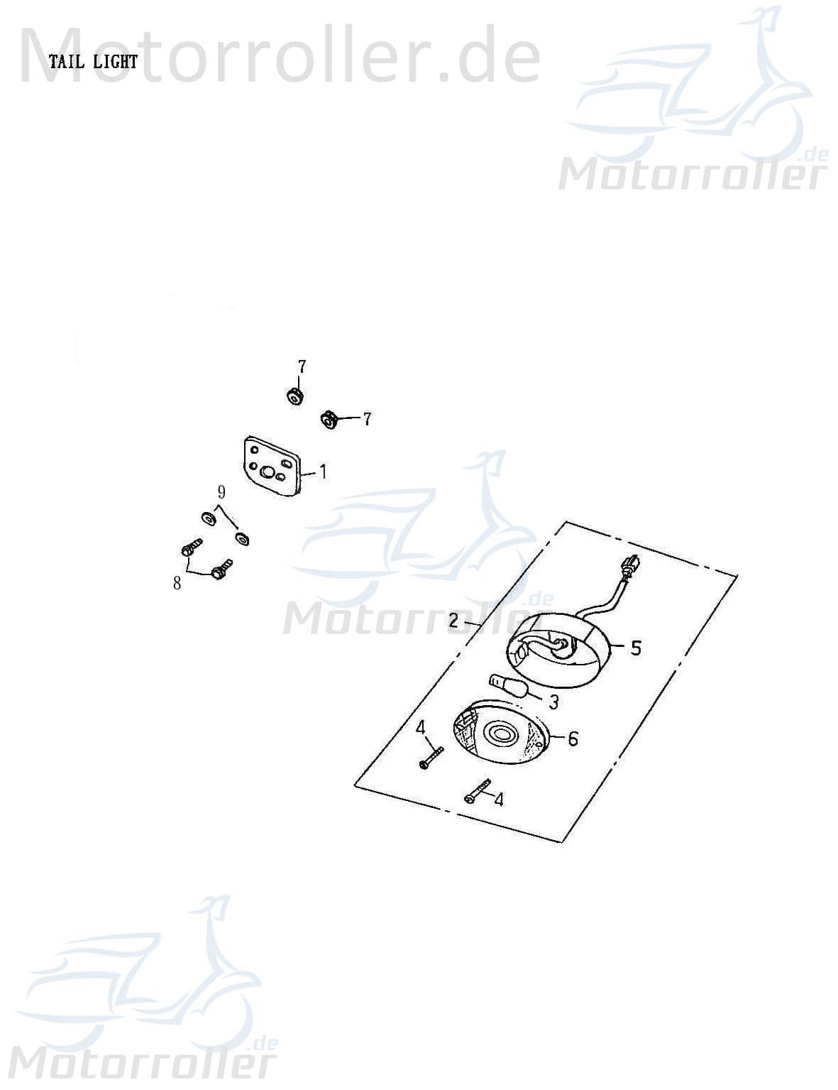 Adly Rückleuchtengehäuse ATV 50 II Utility XXL AC 50ccm 2Takt Motorroller.de Rücklichtgehäuse 125ccm-4Takt Quad UTV Ersatzteil Service Inpektion