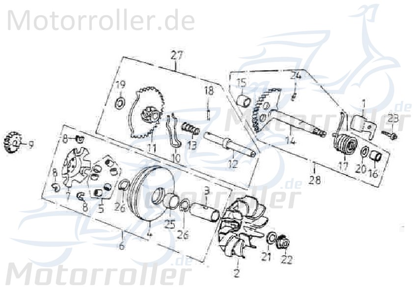 Adly Buchse Kickstarterwelle 14x18x16mm 180ccm 125ccm 4Takt Motorroller.de Hülse Distanzhülse Lagerbuchse Distanz-Hülse Distanzbuchse Passhülse 152QMI