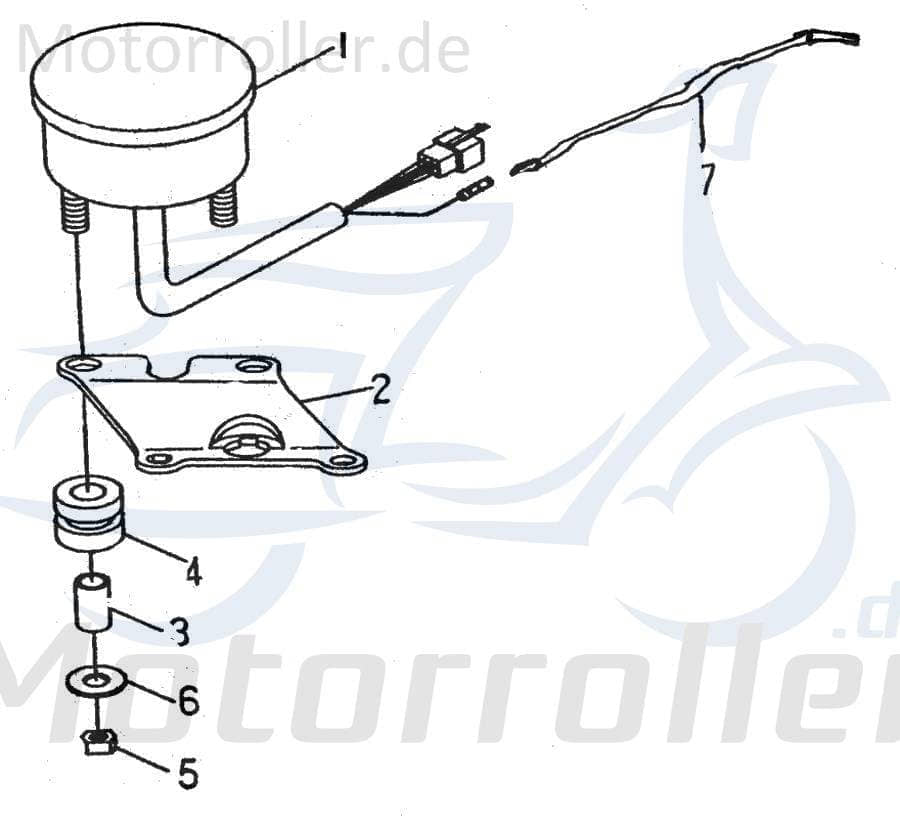SMC Quad 170 Halterung Tacho ATV 170ccm 4Takt 55516-RAM-01 Motorroller.de Arretierung Haltebügel Halteblech Befestigungshalter Halte-Blech Halte-Bügel