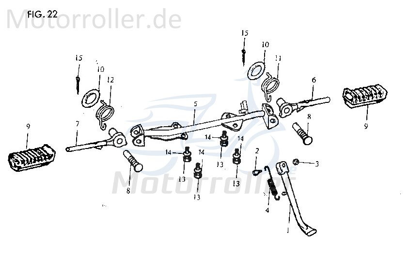 Jincheng JC 50 Monkey Repl. Feder Schwingungsdämpfer 50ccm 4Takt 42421-A0300 Motorroller.de Dämpfung Ausgleichsfeder Abfederung Masseausgleich Scooter