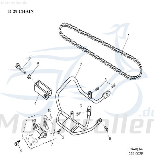 Clip, Schelle 94513-1020100 von Motorroller.de