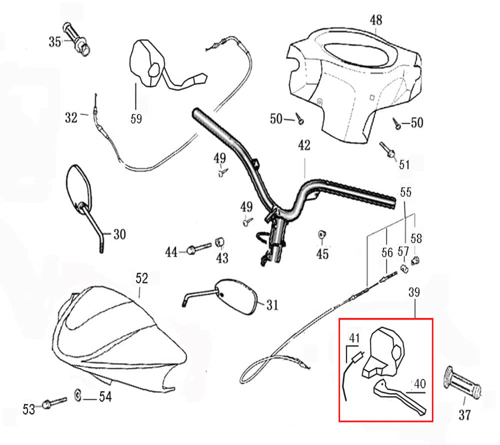 AGM GMX 460 Sport Gaszug Bowdenzug 50ccm 4Takt 17910-KY-9000 Motorroller.de Seilzug Bautenzug Gasseilzug Bauten-Zug Bowden-Zug Gas-Zug Seil-Zug