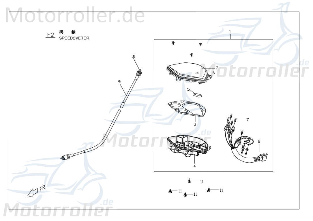 PGO Verbindungskabel G-Max 50 Anschlusskabel 50ccm 2Takt Motorroller.de Vergaser 125ccm-4Takt Scooter G-Max 50 Naked Ersatzteil Service Inpektion