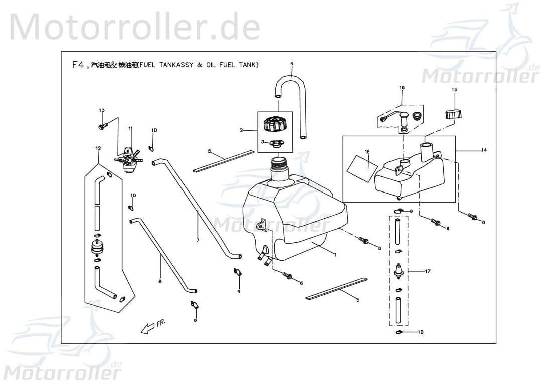 PGO Ölschlauch & Ölfilter 2Takt X-RIDER 150 Quad 150ccm 4Takt Motorroller.de Ölleitung Öl-Schlauch Öl-leitung Ölrohr Ausgangsschlauch Eingangschlauch