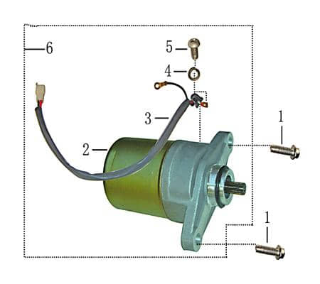 Anlasser 10Z 4Takt 50ccm Anlassermotor 704127 Motorroller.de E-Starter Elektrostarter Kreidler Jigger Galactica Hiker 50 City