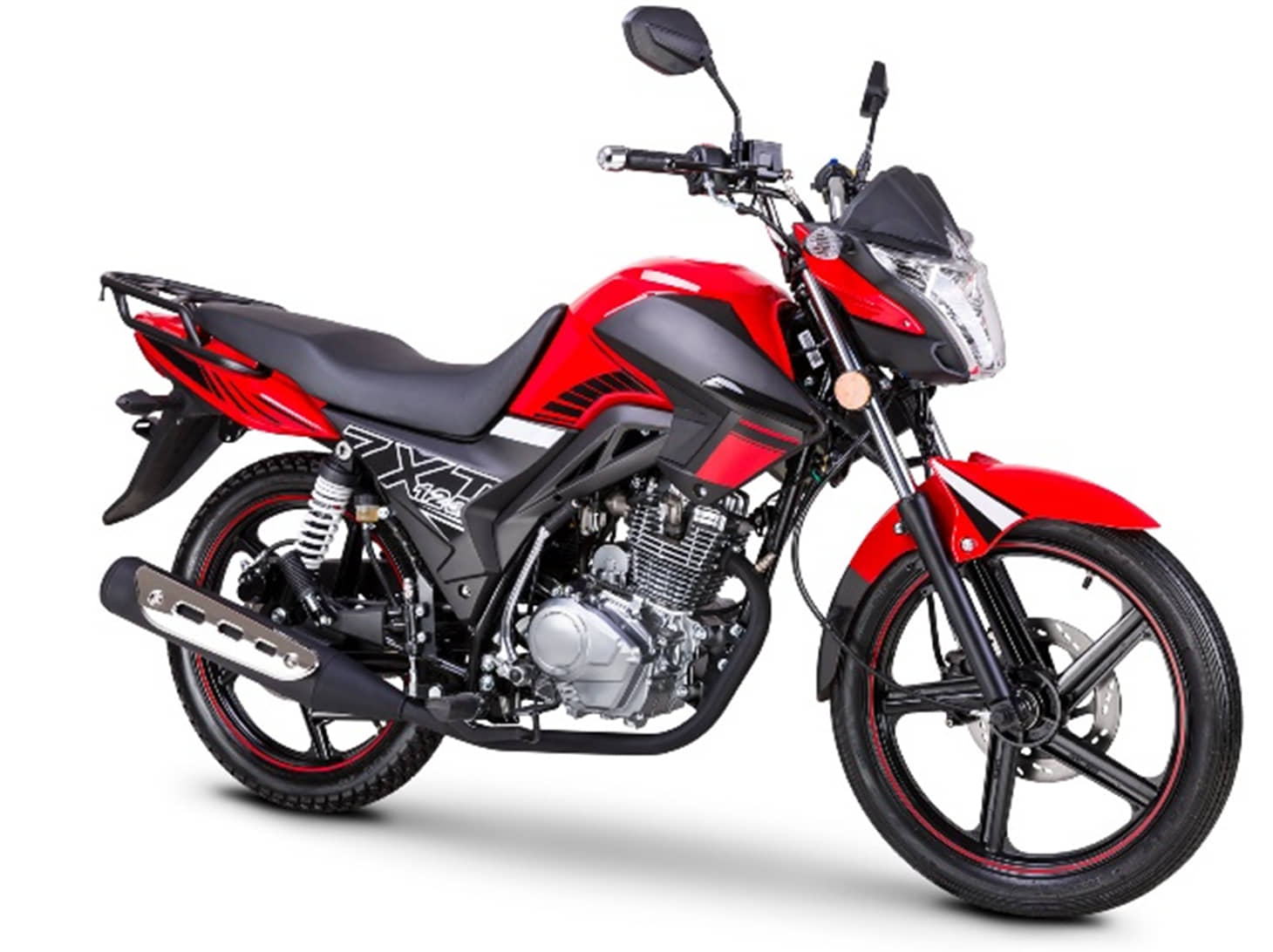 Motorrad Fighter 125 ZXT-RS rot 90 km/h Euro 5 Schaltmoped 125ccm 4 Takt Leichtkraftrad Krad Kraftrad 125er