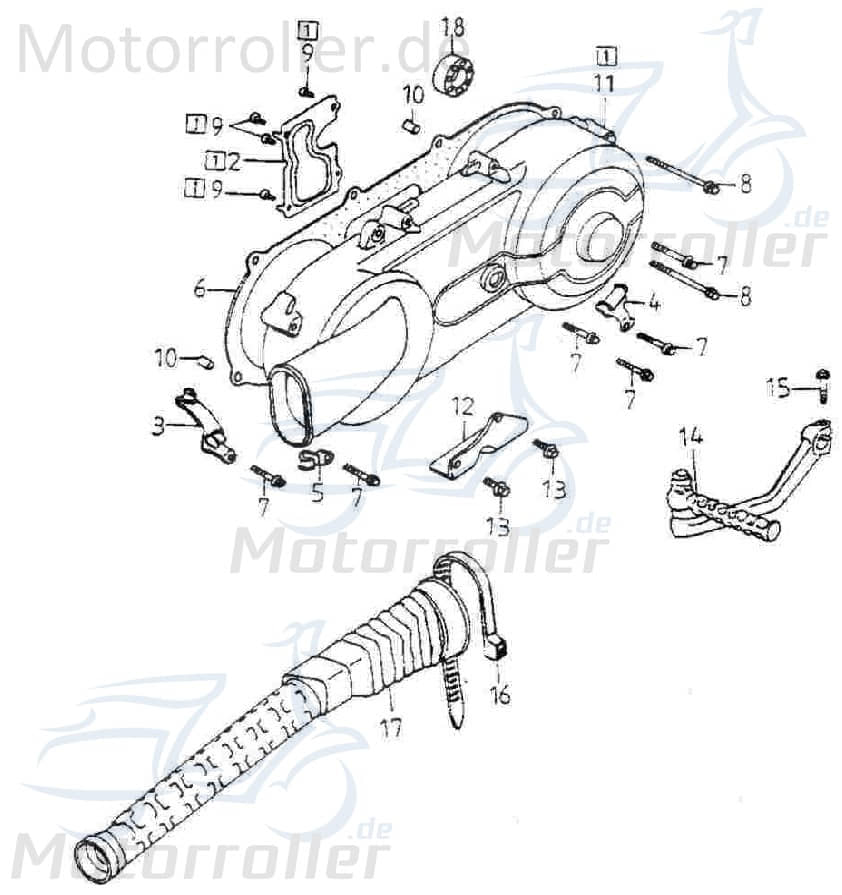 Adly Schraube M6x70mm mit Bund verzinkt ABR-96000-06065-08 Motorroller.de Bundschraube Maschinenschraube Flanschschraube Flansch-Schraube 152QMI Moped