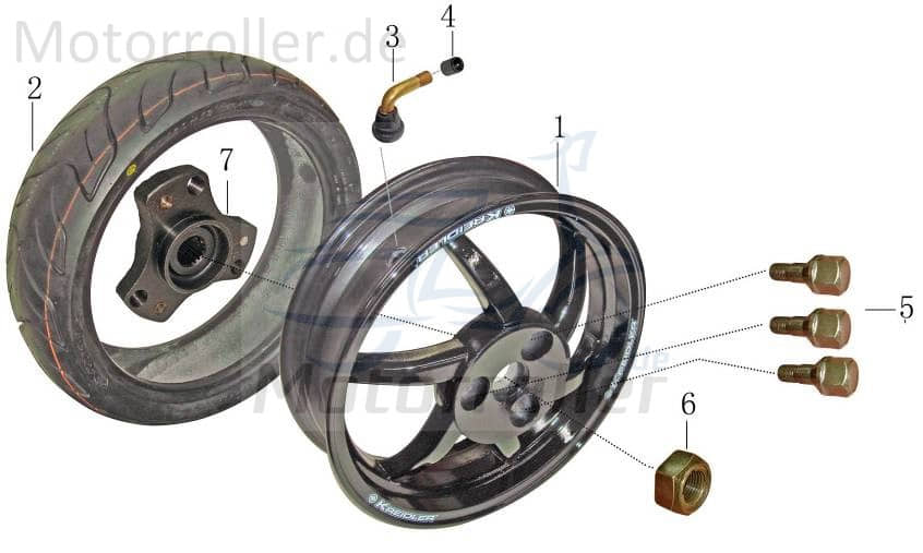Ventilkappe schwarz Jonway 2040501-1 Motorroller.de
