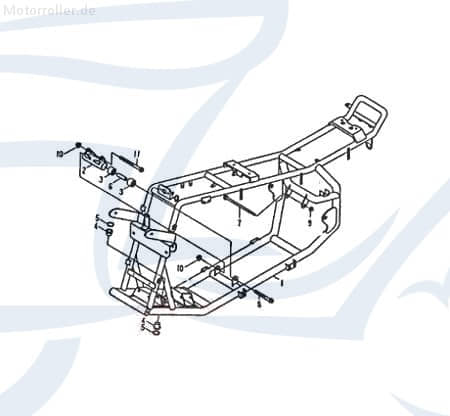 Rex Quad 50 Bolzen Stehbolzen Zapfen ATV 50ccm 2Takt 99648 Motorroller.de Gewindebolzen Gewindestift Arretierbolzen Stiftschraube Gewinde-Stift SMC