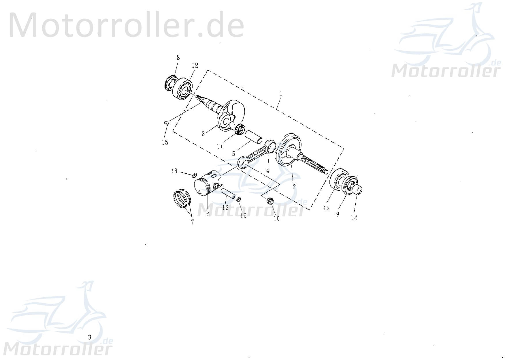 Kolben mit Kolbenfenster D40mm 31130202-A-Set