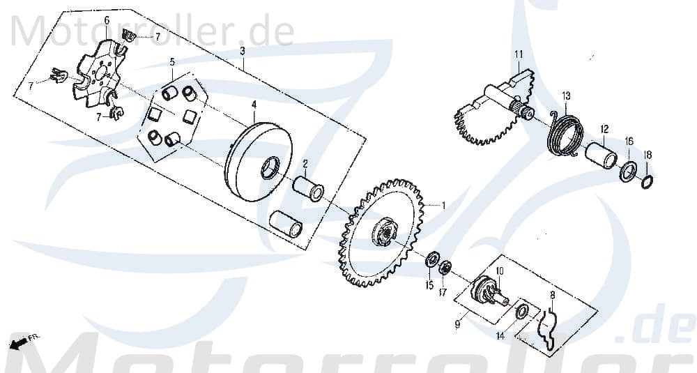 Variomatikscheibe GZ GAE6 2Takt 50cc DAE-22110-SE5-0001