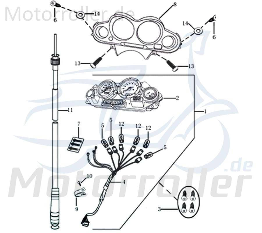 Rex INSIGNIO 125 DD Tachoglas Roller 125ccm 4Takt 702027 Motorroller.de Tachometerscheibe Tachometerabdeckung Tachoglasscheibe Tachosichtglas Scooter