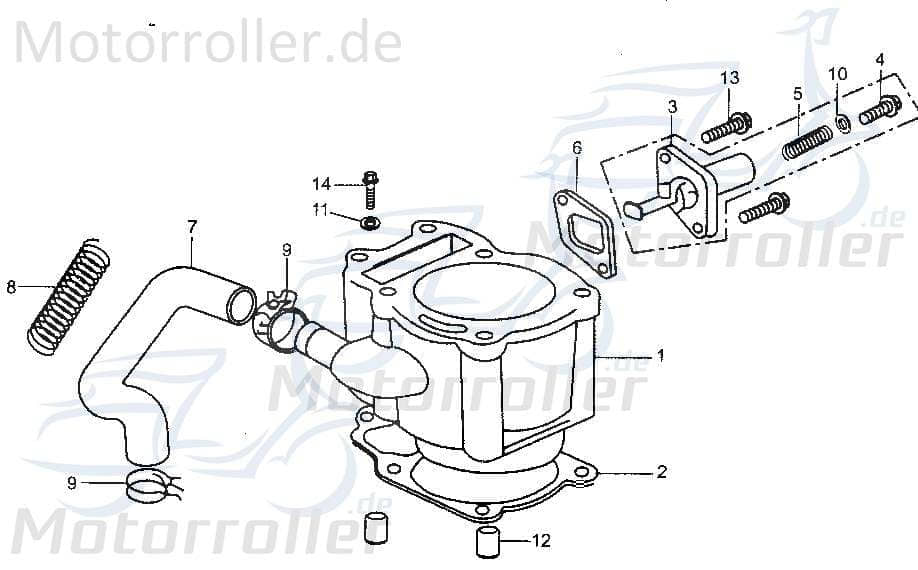 Bolzen Spannstift 10x14mm Tongjian Stehbolzen 250ccm 4Takt Motorroller.de Gewindebolzen Zapfen Gewindestift Arretierbolzen Stiftschraube Gewinde-Stift