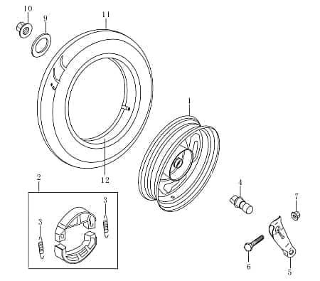 Bremsnocken Bolzen FIG33B-6 Modell REX RS450 QM50QT-6