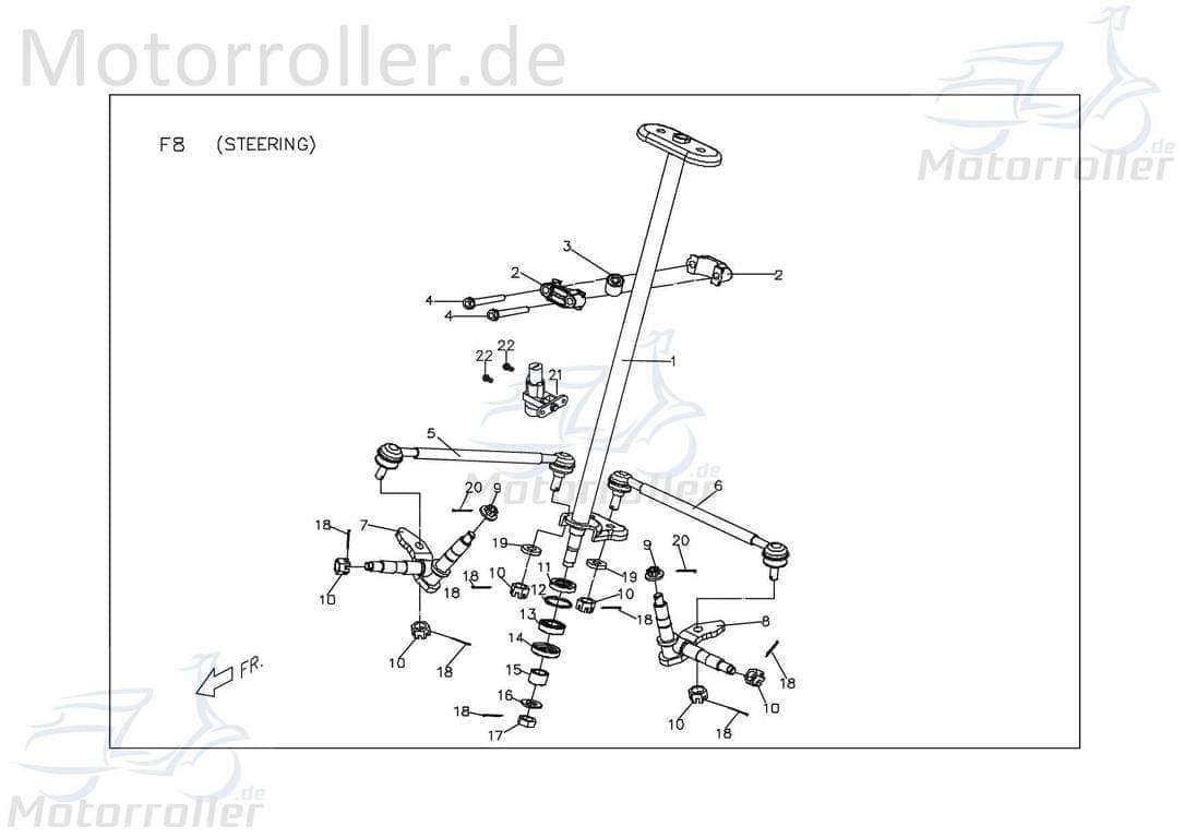 PGO Spurstange rechts X-Rider 90 Lenkstange Spur-Stange Quad X0445050000 Motorroller.de Lenk-Stange ATV X-RIDER 110 UTV Ersatzteil Service Inpektion