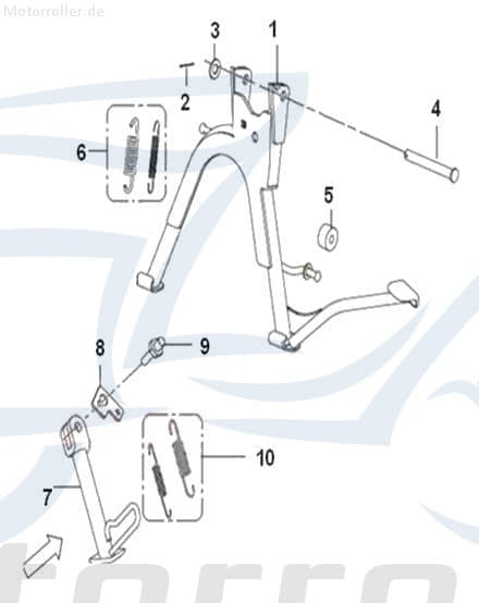AEON Umlenkhebel f. Seitenständer Hauptständer 57006BM0T000