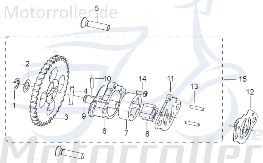 Ölpumpe 250ccm 4Takt 269016000000 Motorroller.de Öl-Pumpe Oil-Pump Oil-Pumpe Oilpumpe 250ccm-4Takt Scooter Ersatzteil Service