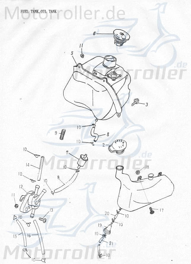 Adly Schlauch 4,8x8x250mm GK 125 Gummischlauch Leitung Buggy 125ccm 4Takt Motorroller.de Zuleitung Plastikschlauch Ableitung Ersatzteil Service Inpekt