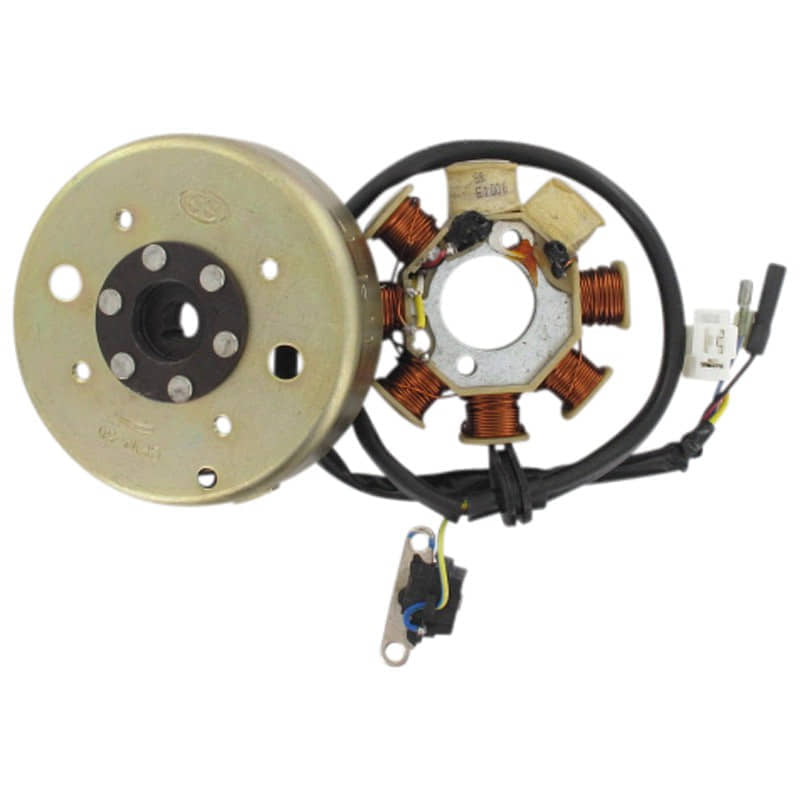 Rex QM50QT 6A-A Lichtmaschine 50ccm 4Takt Stator Motorroller.de Ankerplatte 139QMB JSD50QT-13 50cc 4T 139QMA Anker-Platte Stromerzeuger